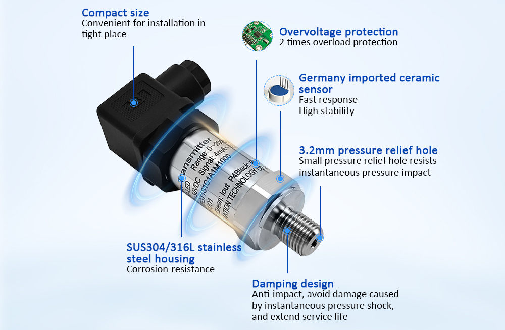 diagram of ceramic diaphragm pressure sensor structure