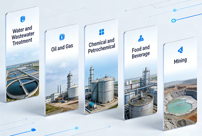 Aplicaciones industriales y ejemplos operativos