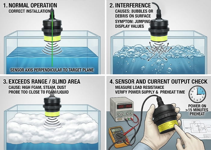 Ultrasonic Level Meter Fault Analysis
