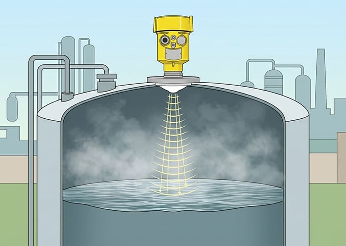 Acetone Tank Radar Level Sensor Vapor Penetration Diagram